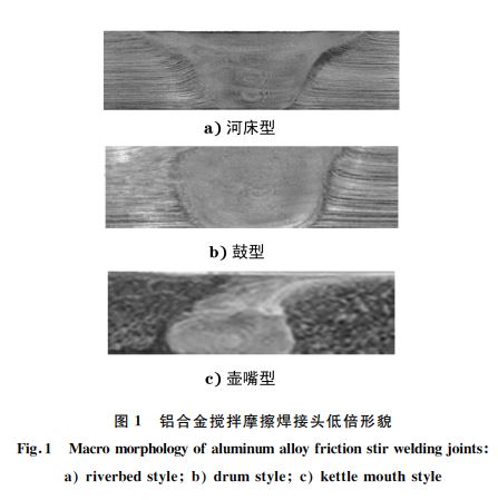 图１ 铝合金搅拌摩擦焊接头低倍形貌