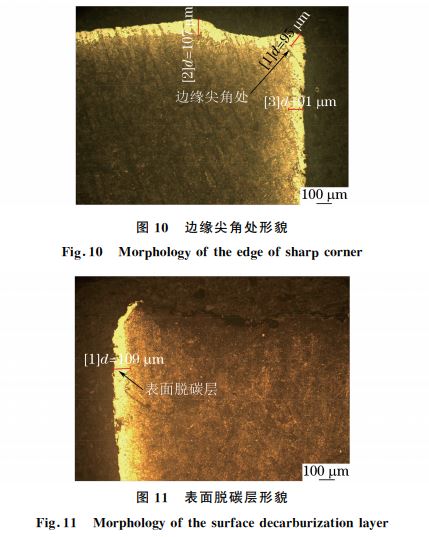 图１１ 表面脱碳层形貌