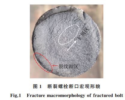 图１ 断裂螺栓断口宏观形貌