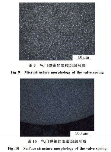 图９ 气门弹簧的显微组织形貌