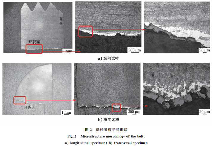 １０００MW 核电机组主蒸汽隔离阀基板块螺栓裂纹分析图2